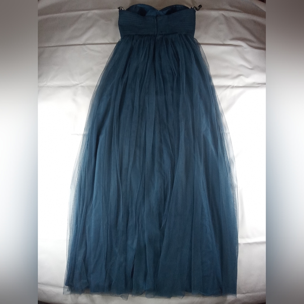 Jenny Yoo Teal One-Shoulder Maxi Dress - Picture 7 of 11